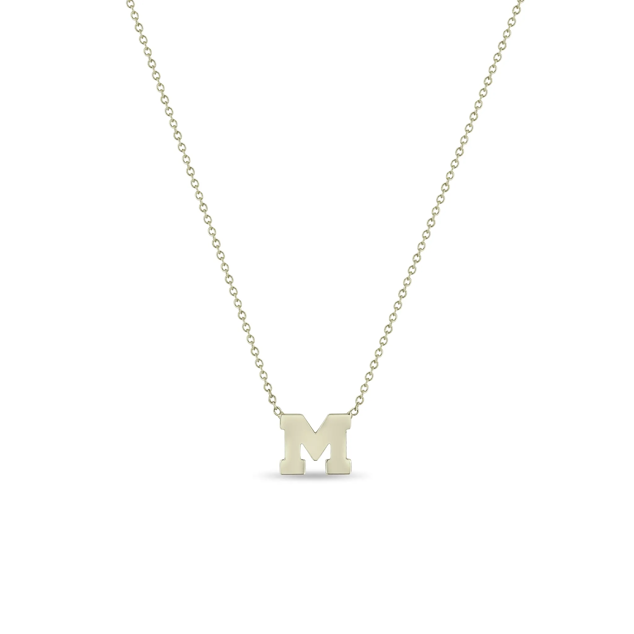 14k Gold Large Initial Letter Necklace