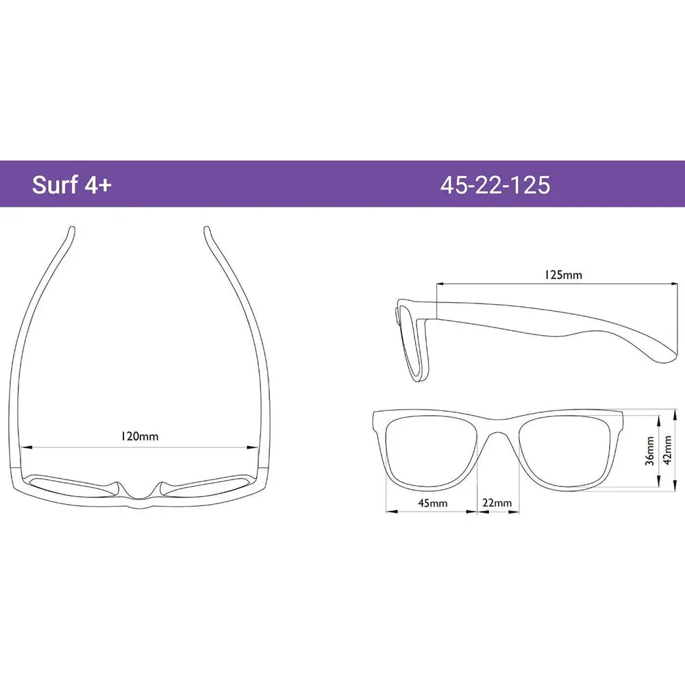 4SURSBL LENTES PARA NIO SURF STRONG BLUE MARCA REAL SHADES T. 4 