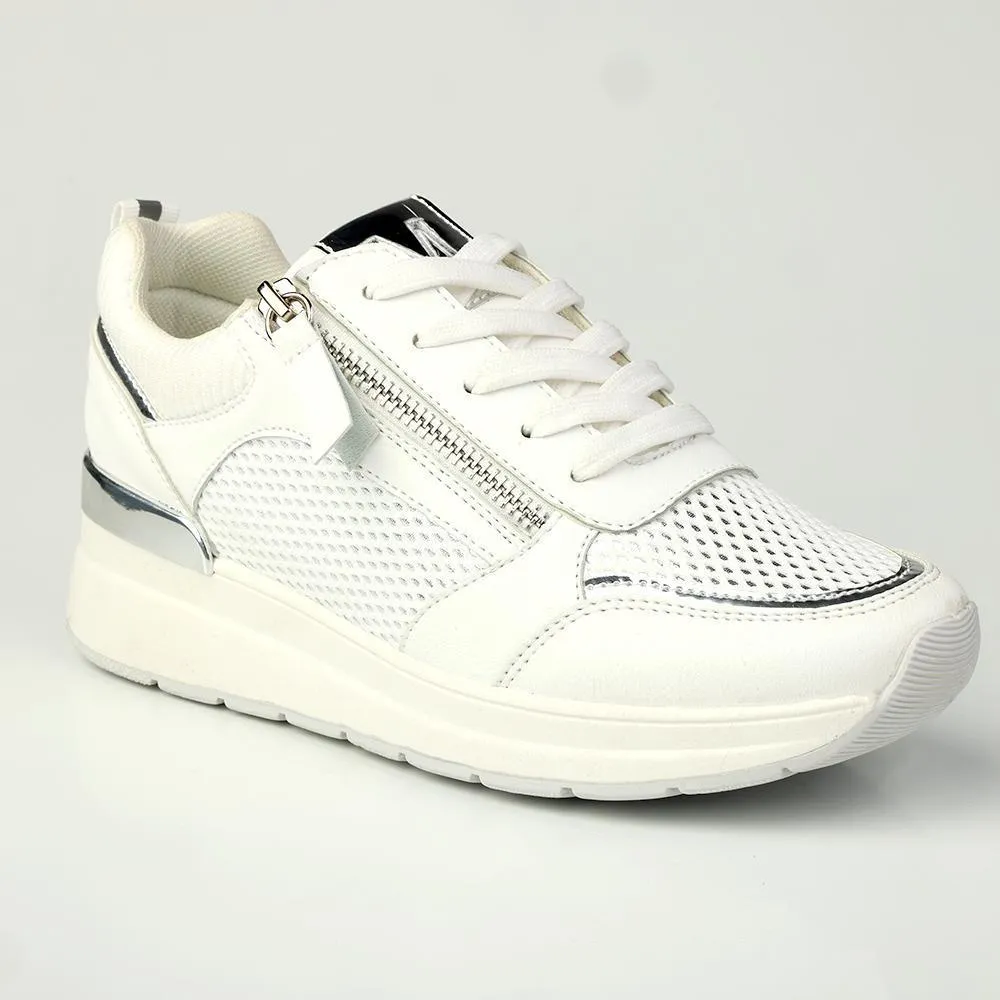 Aaliyah Sneaker - White/Silver