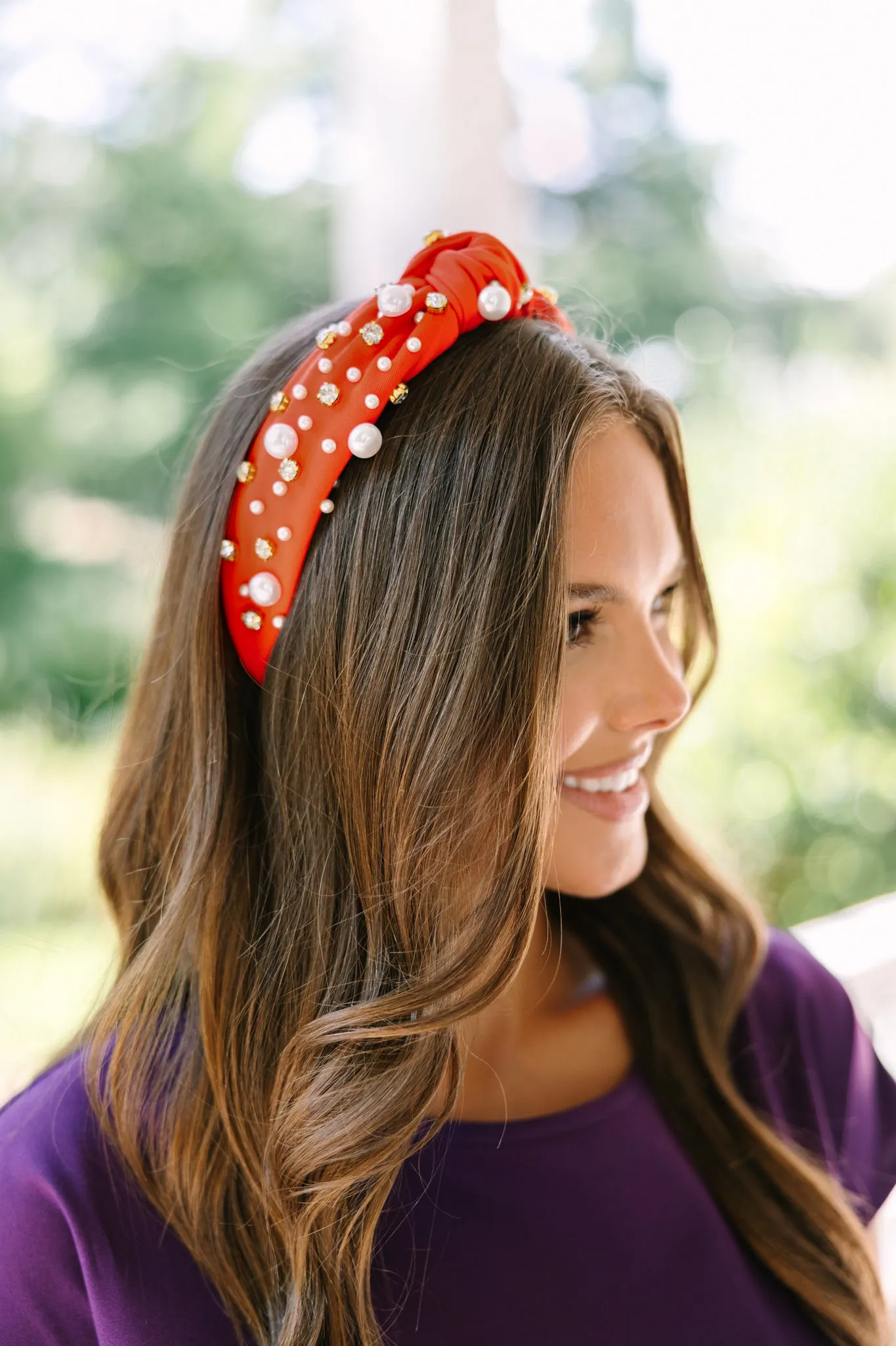 All In Fire Orange Embellished Headband