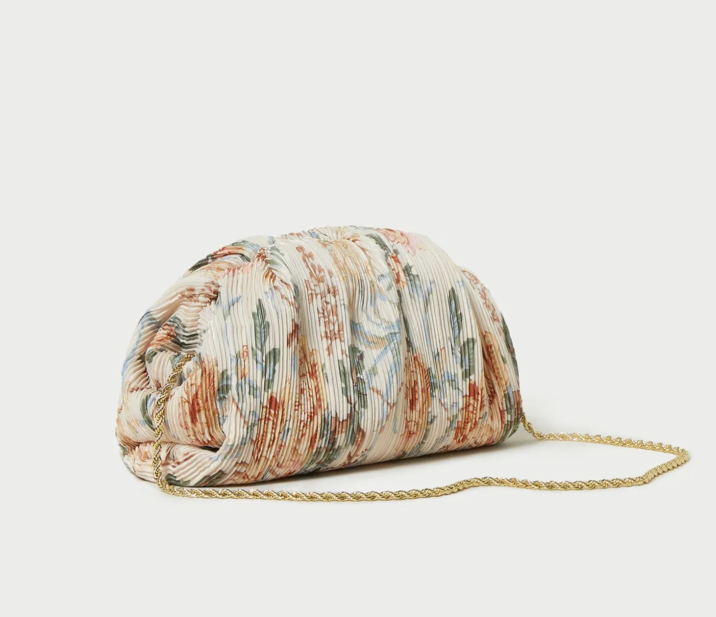 Bailey Cream Floral Dome Clutch