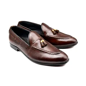 Brown Dual Tussle Executive Leather Shoes