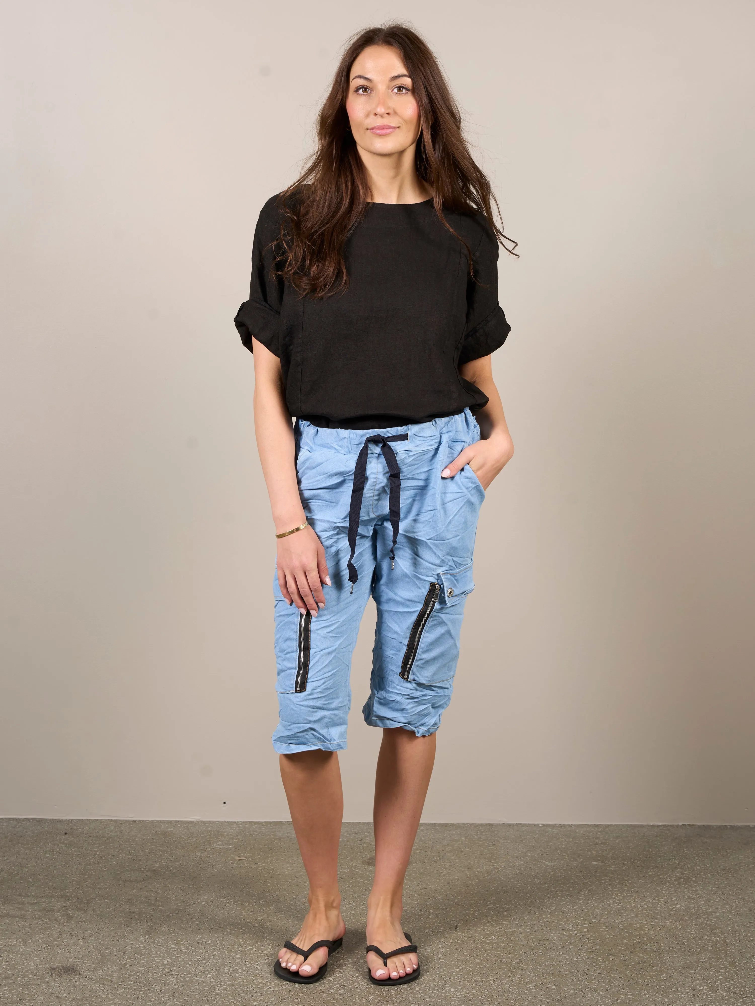 CARMEN Shorts - Light denim blue