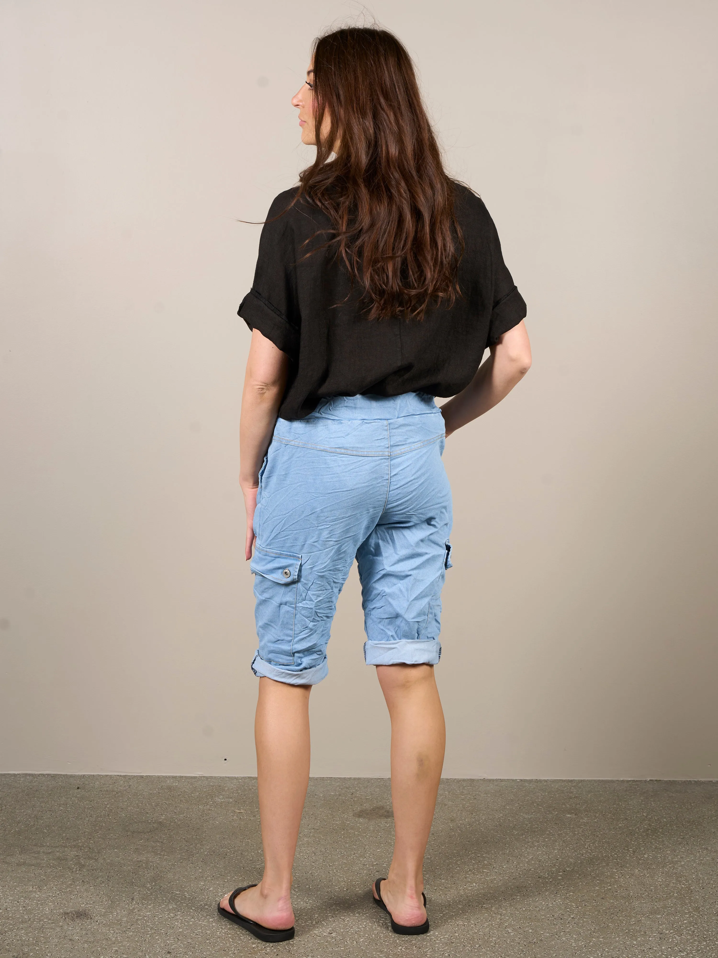 CARMEN Shorts - Light denim blue