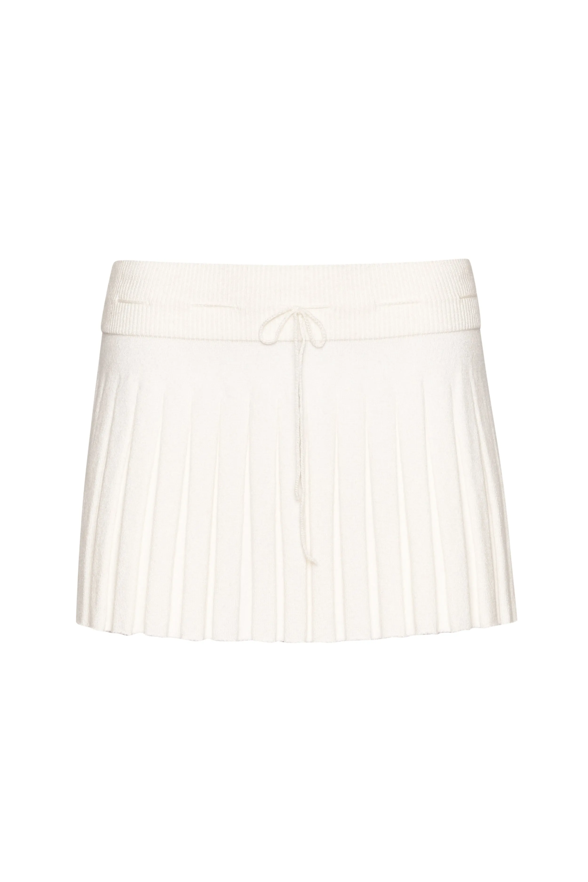 Cielo Pleated Knit Mini Skirt