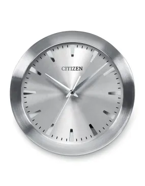 Citizen Gallery Brushed Silver-Tone Wall Clock - Silver-Tone Dial