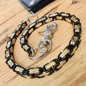 Daytona - Gold & Black - Wallet Chain Deluxe - 1/4 inch wide