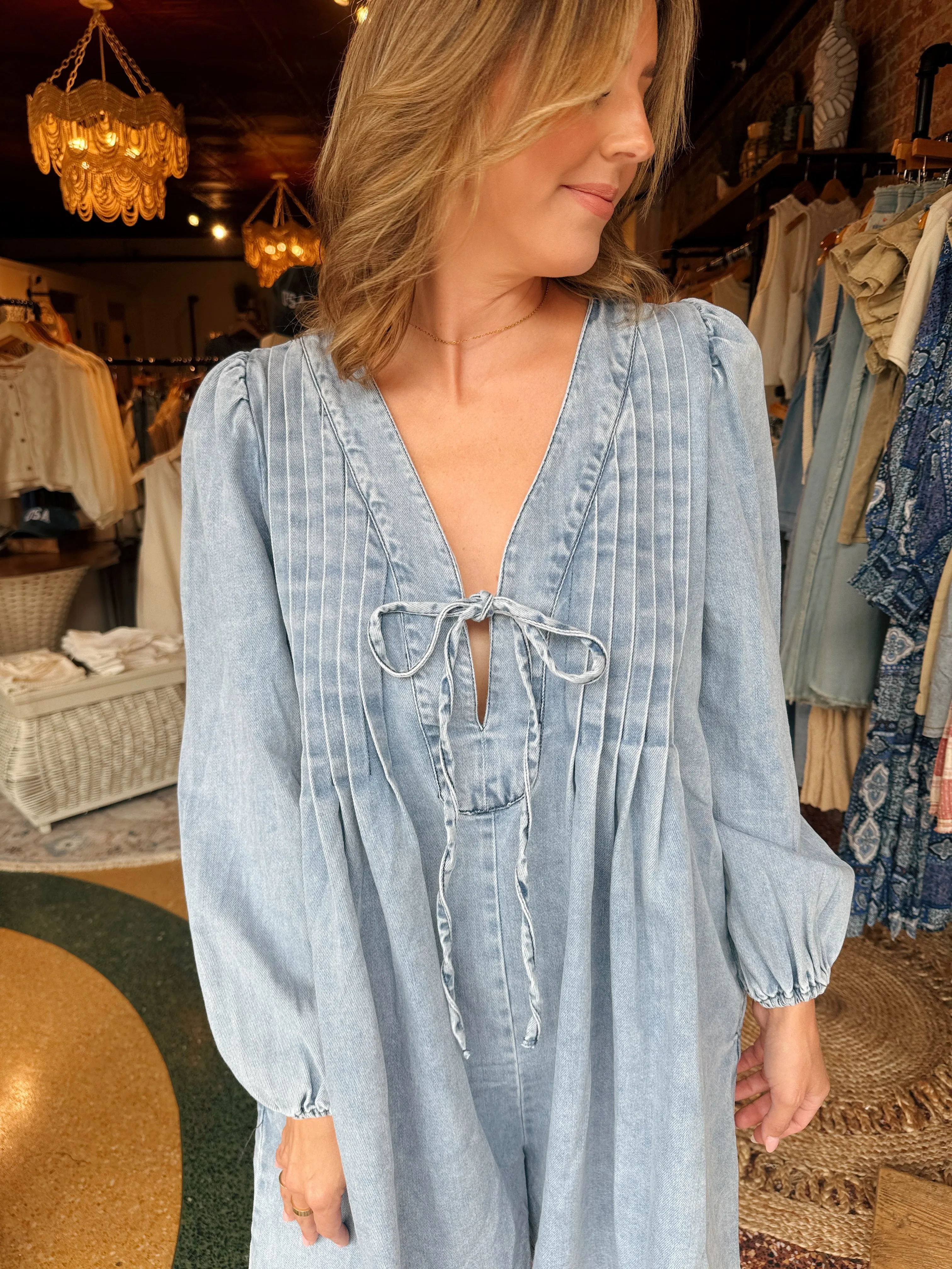 Elowen Denim Romper