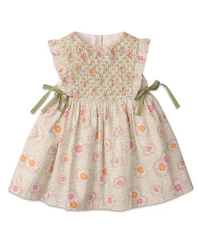 GINGERSNAPS SS24 Baby Growing Together Smocked Daisy Dress