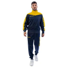 Givova Men's triacetate tracksuit Roma TR036 0407 blue yellow