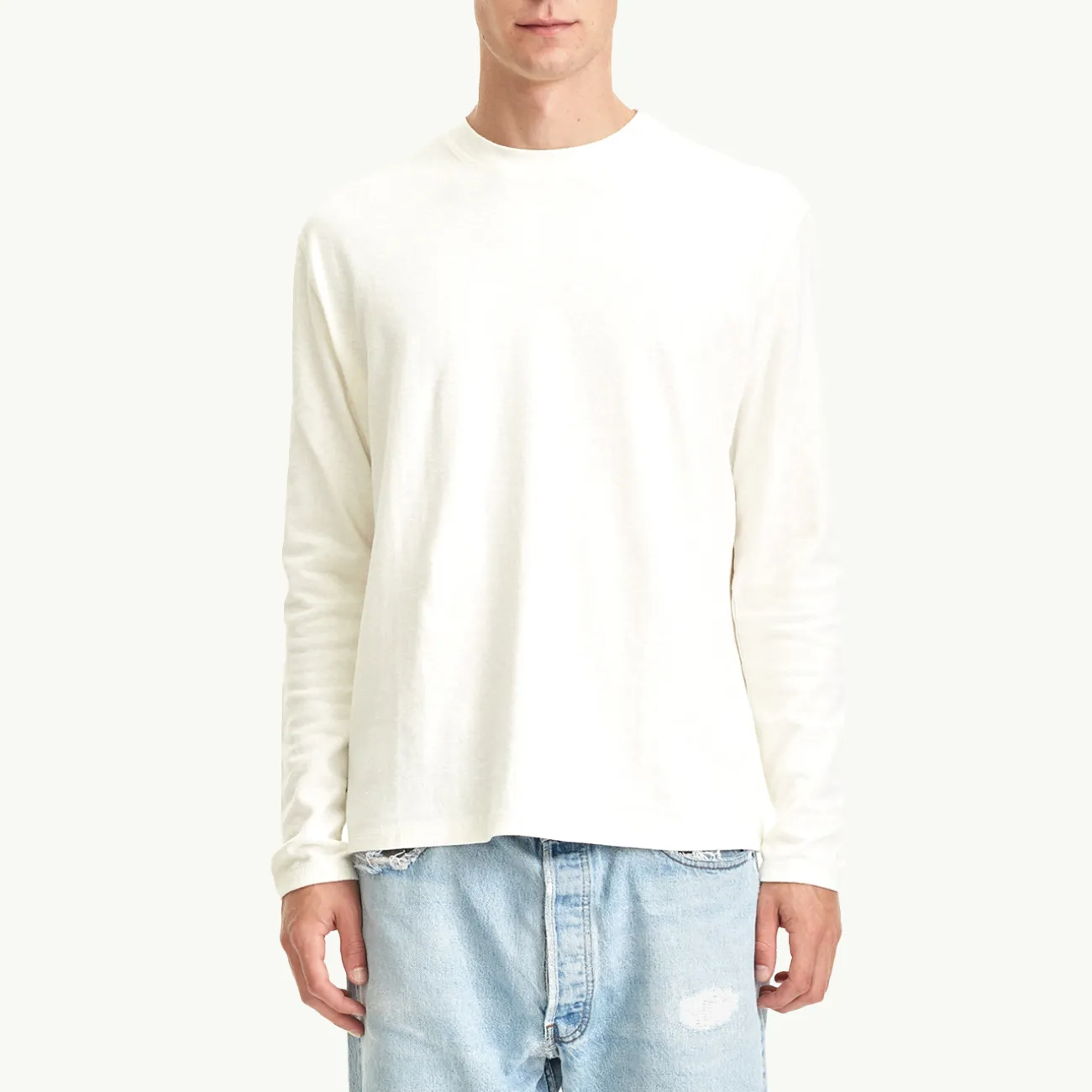 Hemp Jersey LS - Rice White