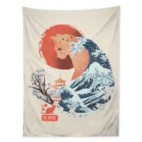 Japanese Cat Tapestry