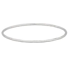 Lika Behar Plain Silver Bangle Bracelet HM-B-322-SIL