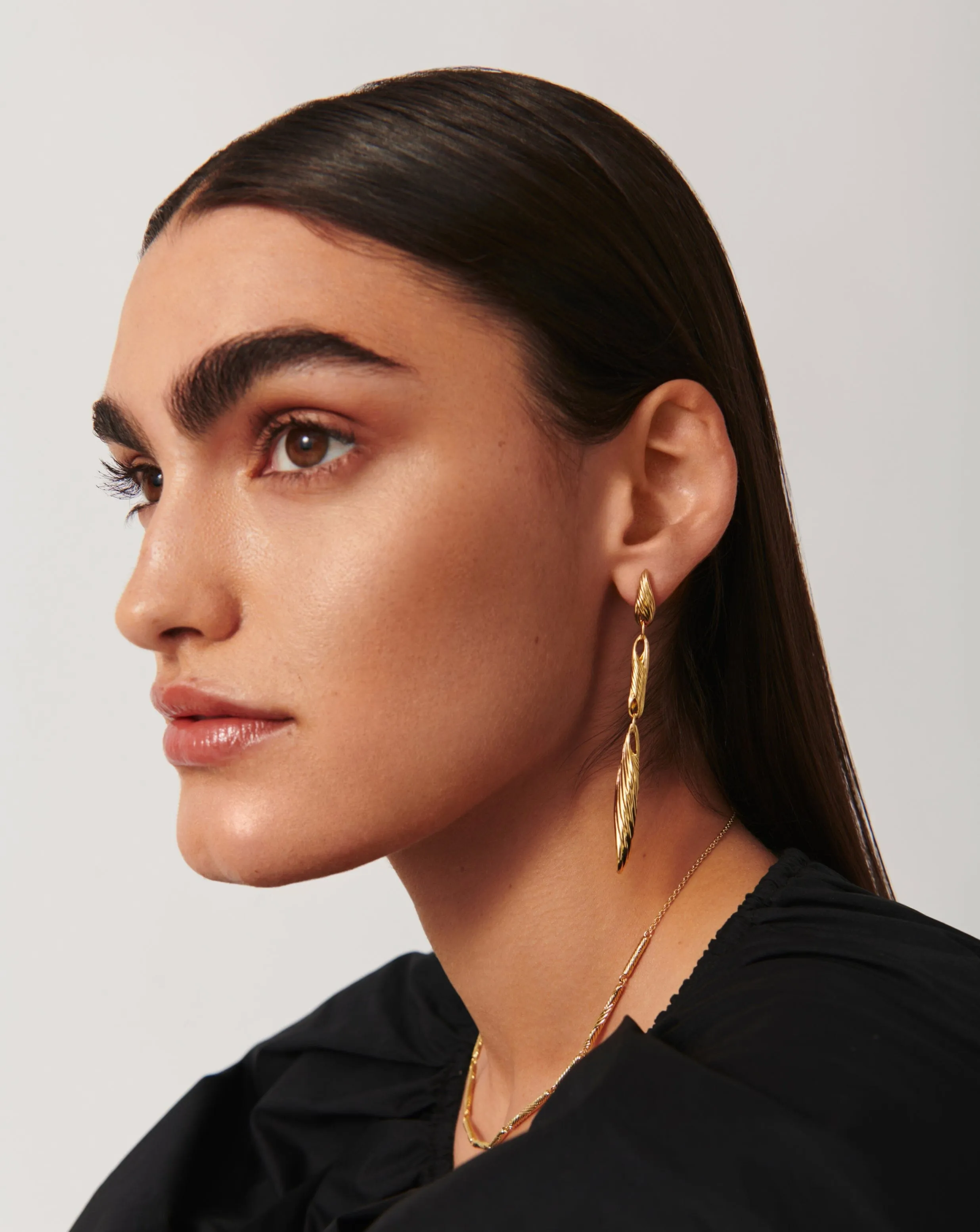 Limited Edition Wavy Ridge Triple Drop Earrings