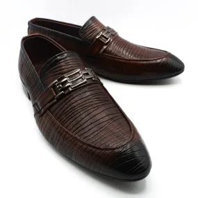 Men Brown Imported PU Leather Shoes