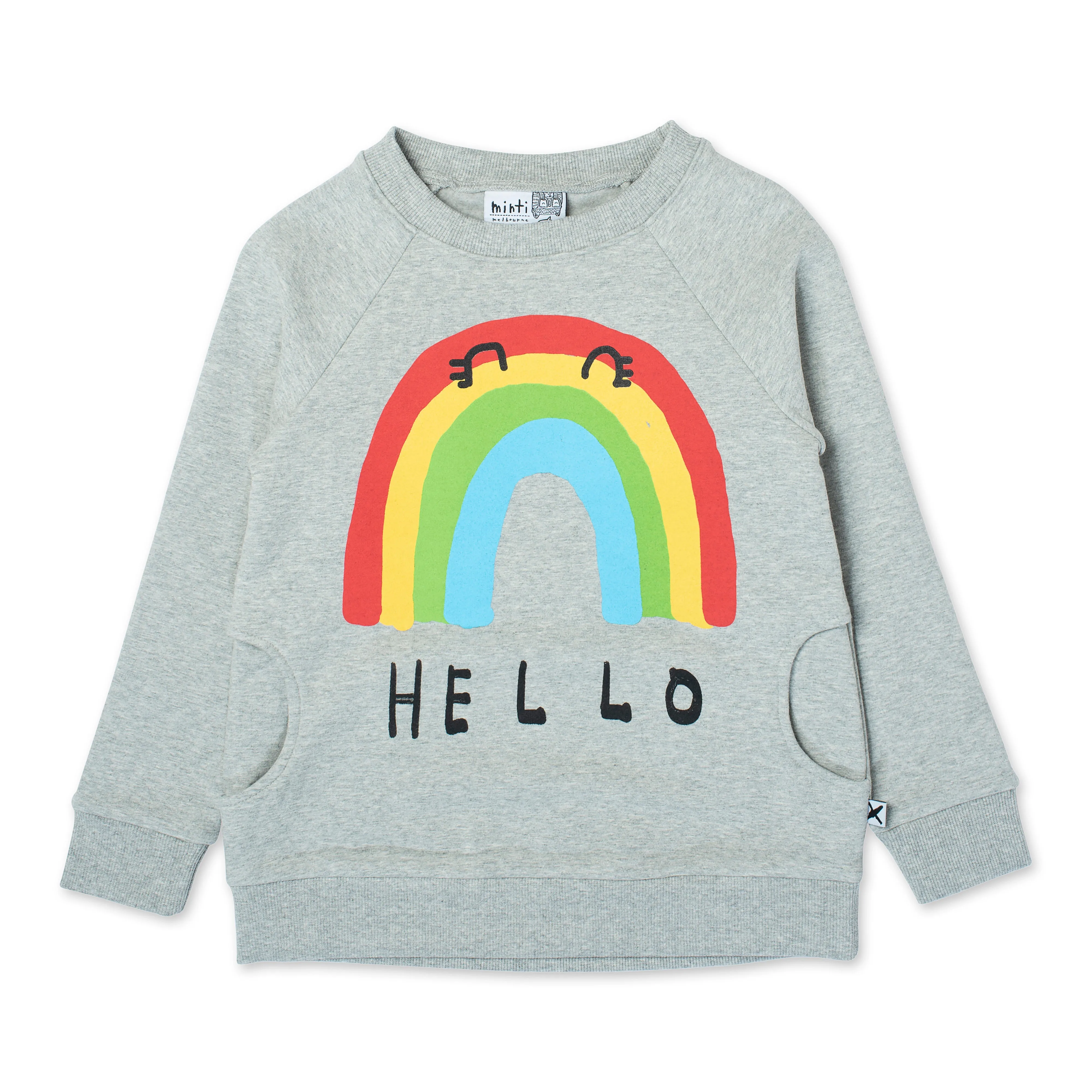 Minti Hello Bye Rainbow Crew - Grey Marle