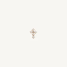 Pavé Cross Flat Back Stud