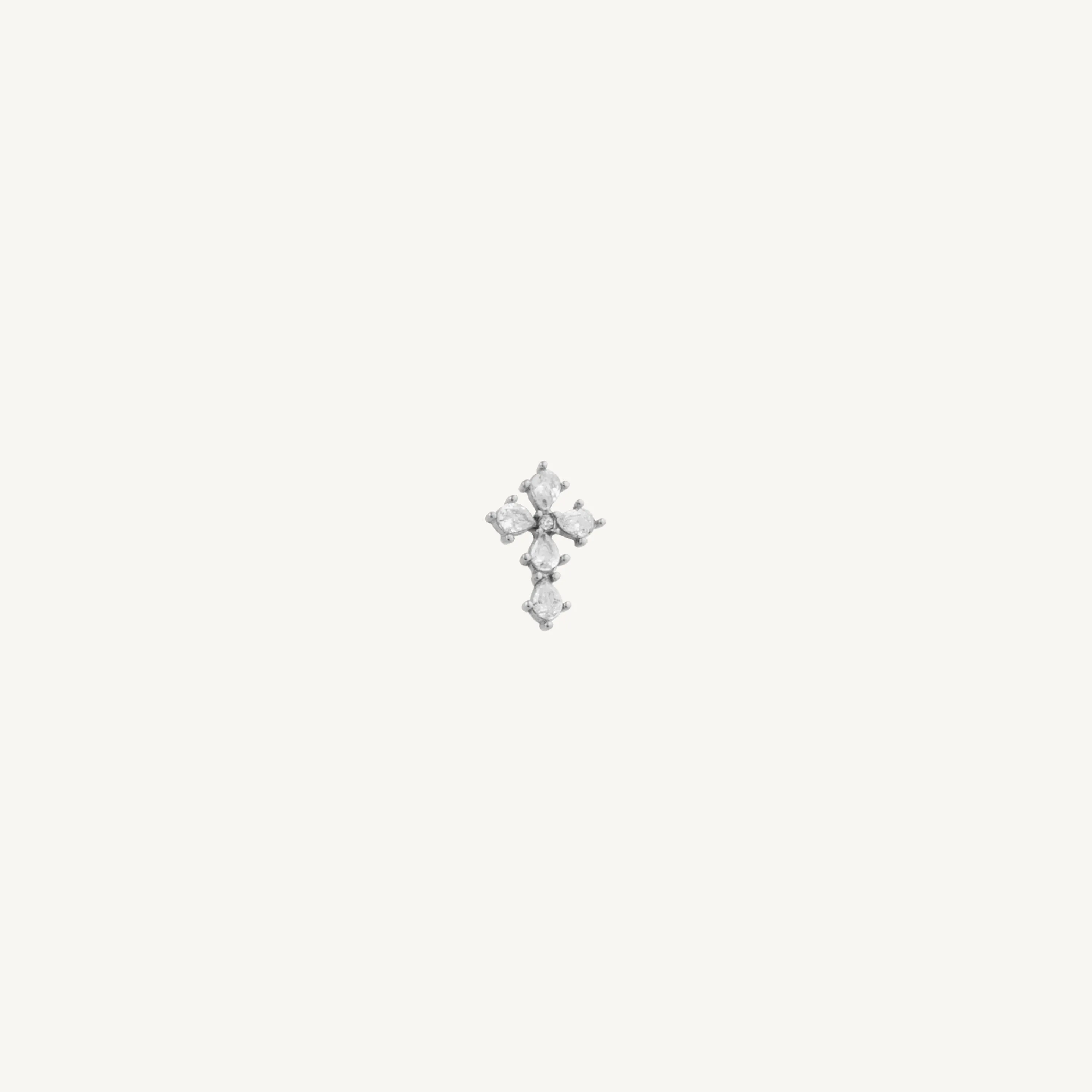 Pavé Cross Flat Back Stud