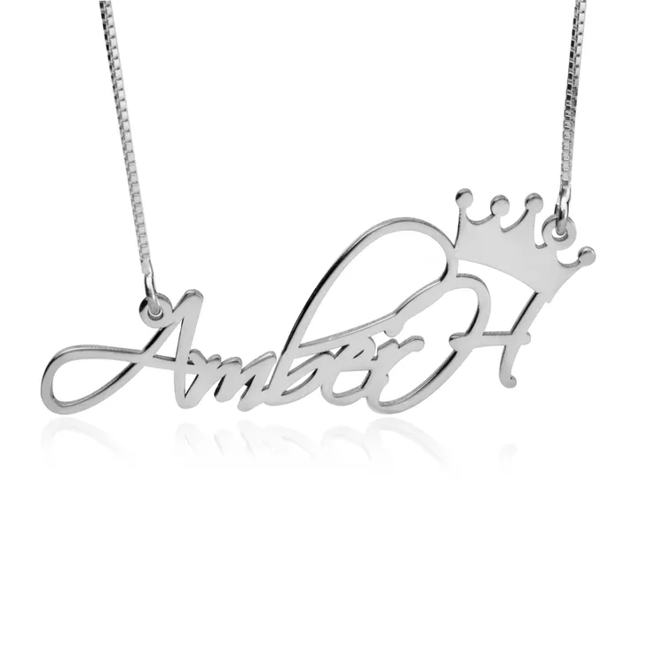 Personalised Crown Name Necklace