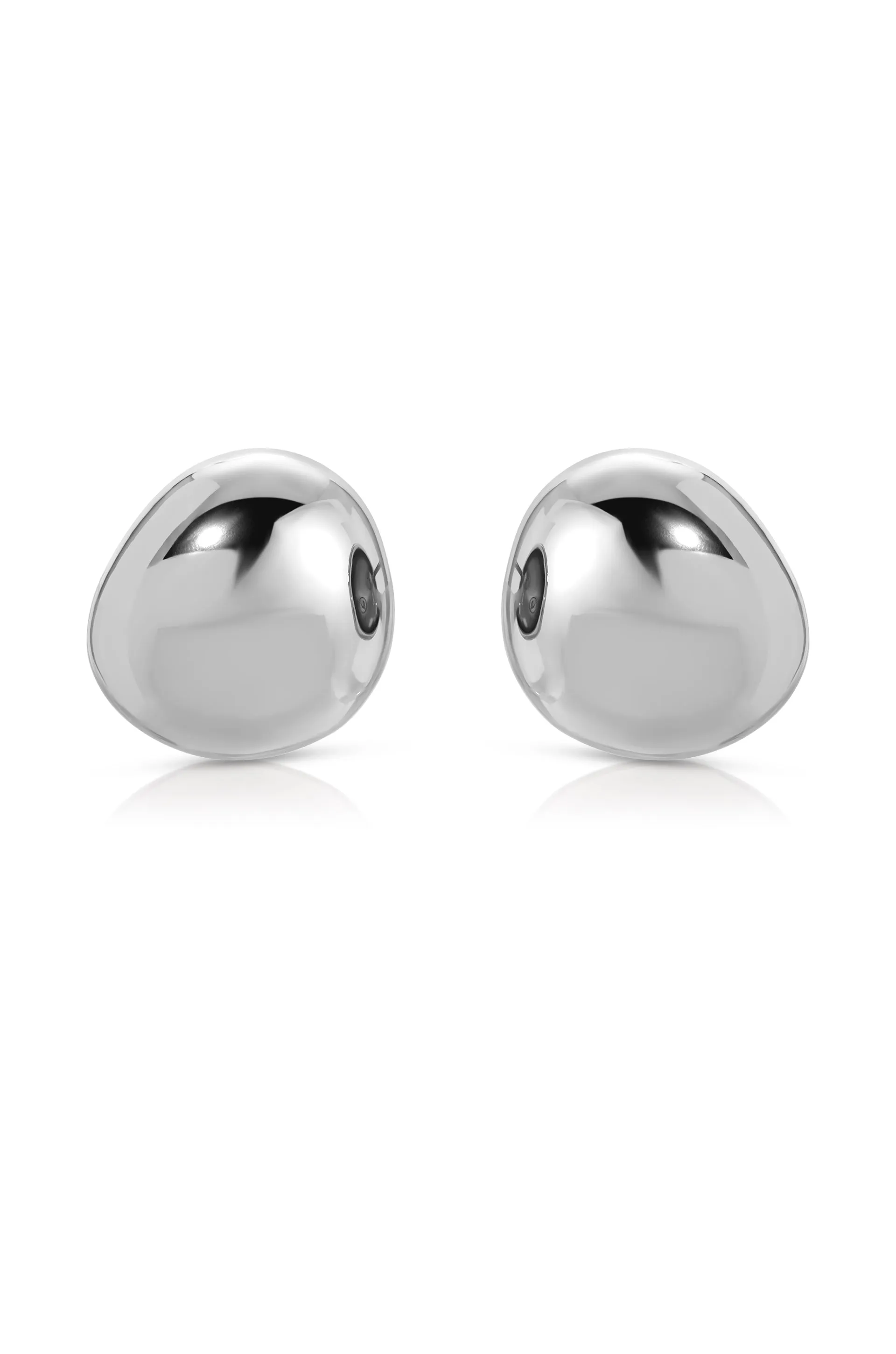 Polished Pebble Stud Earrings