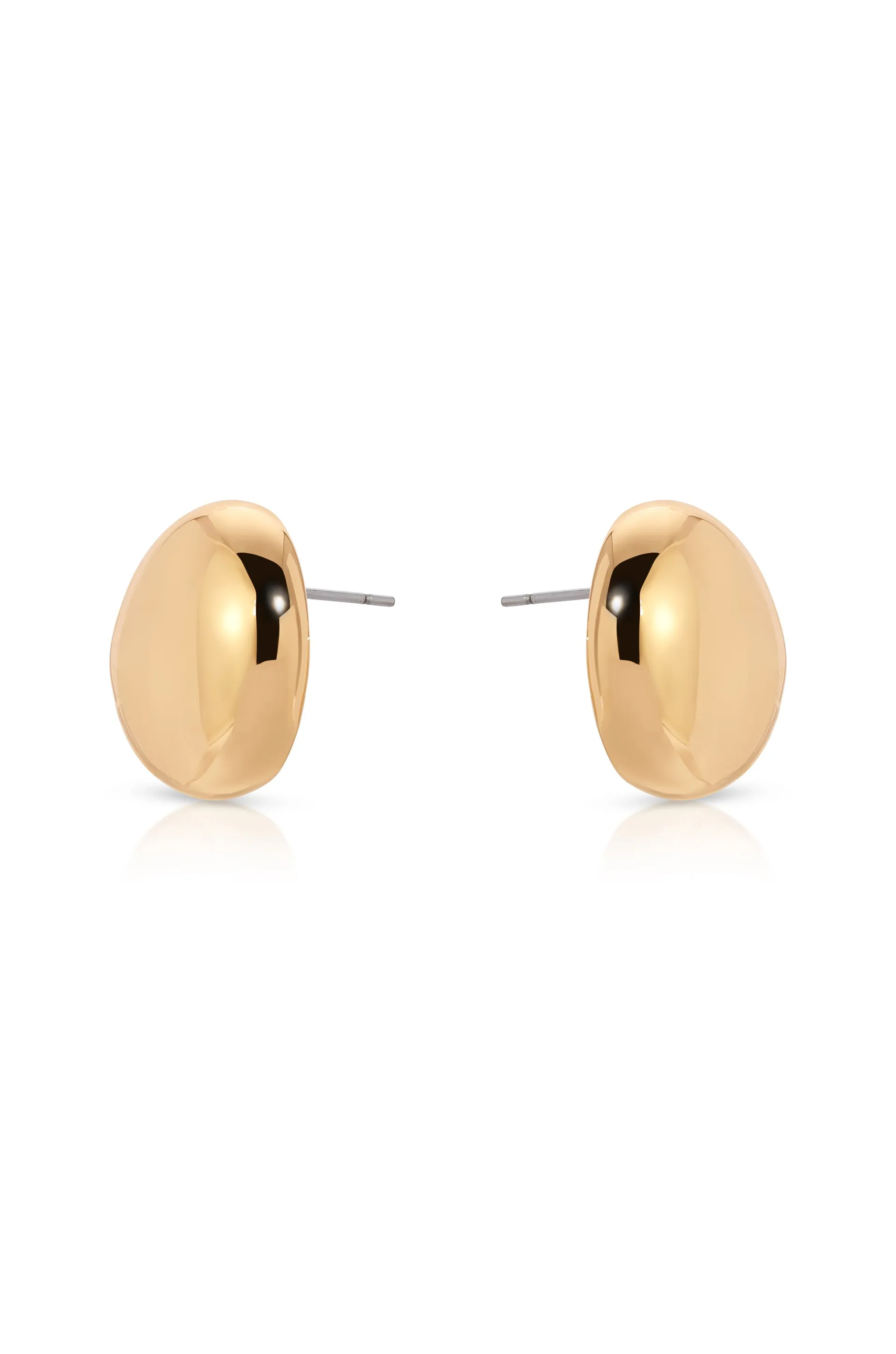 Polished Pebble Stud Earrings