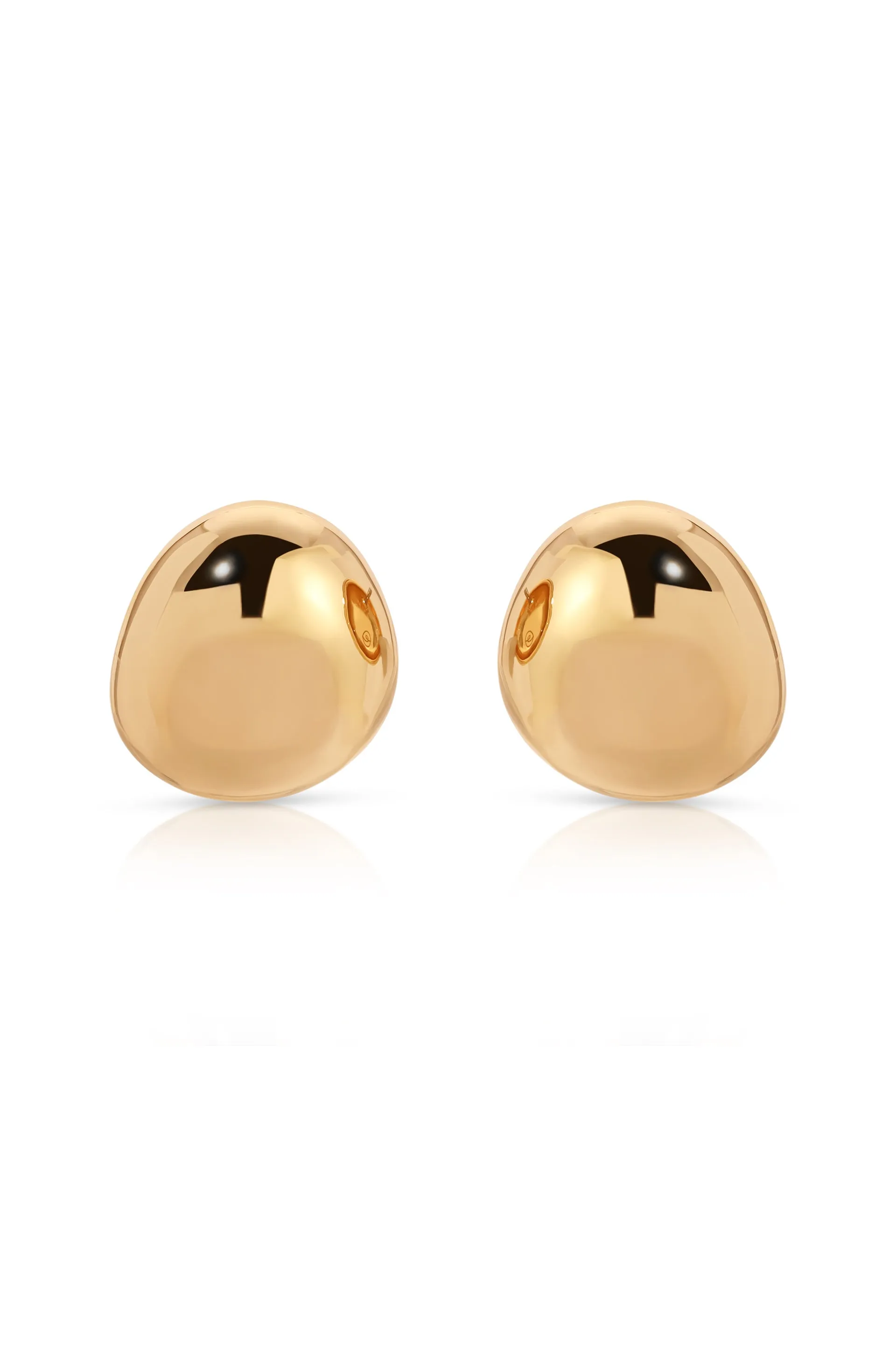 Polished Pebble Stud Earrings