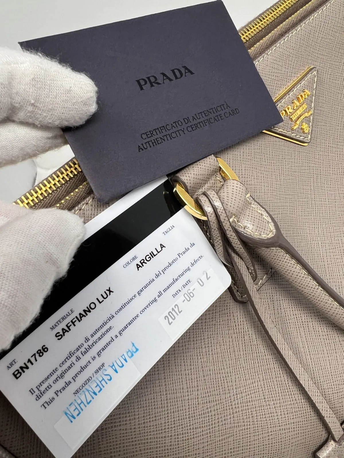 Prada Saffiano Double Zip Tote Bag