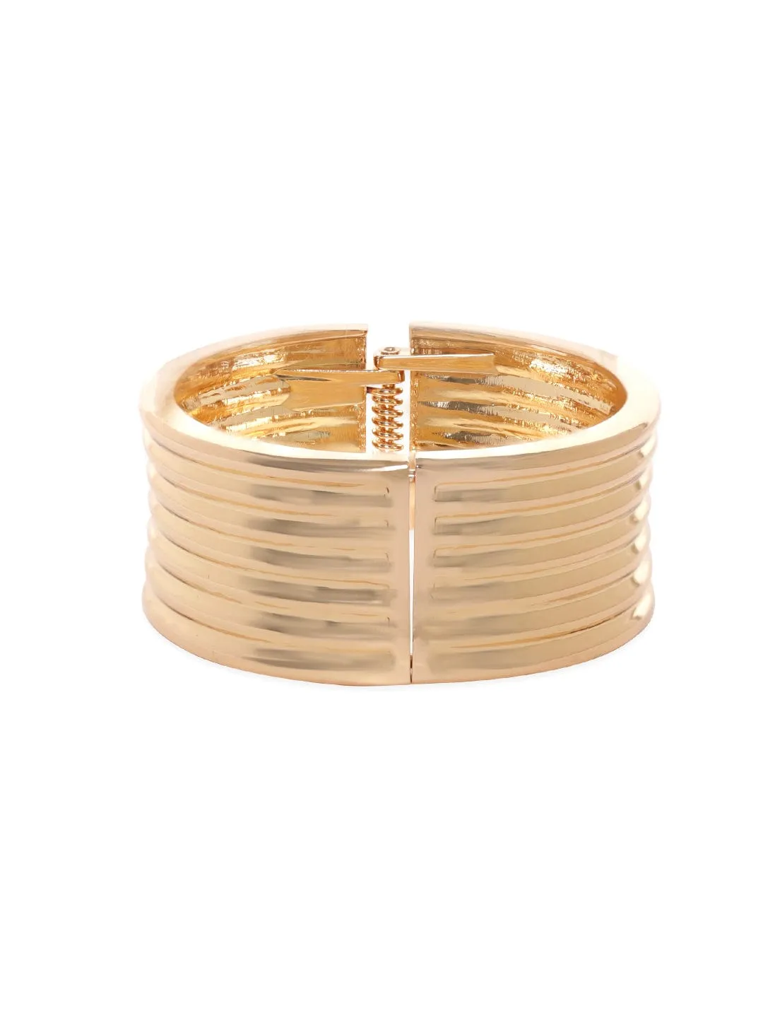 Rubans Voguish Gold Plated Statement Bracelet