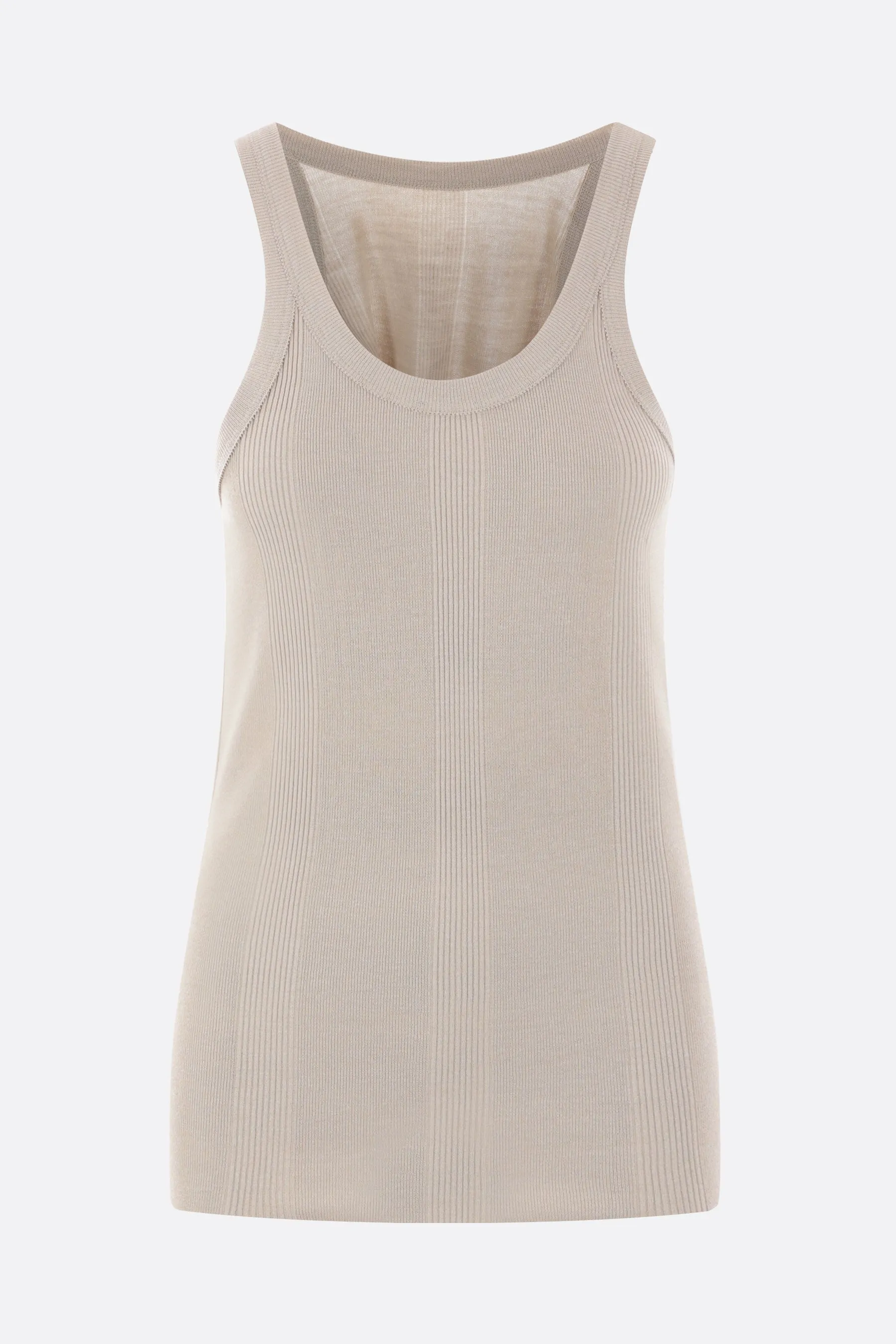 silk knit sleeveless top