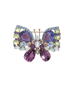 Small Butterfly in Amethyst / Jonquil / White Opal