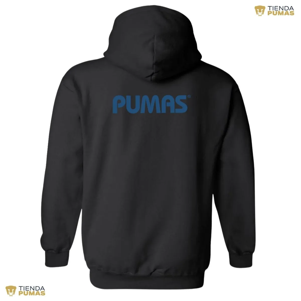 Sudadera Hombre Hoodie Pumas UNAM Logo Azul Vinil