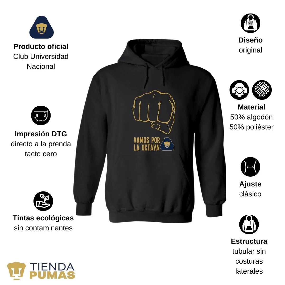 Sudadera Hombre Pumas UNAM puo