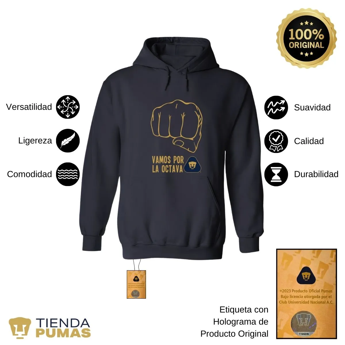 Sudadera Hombre Pumas UNAM puo