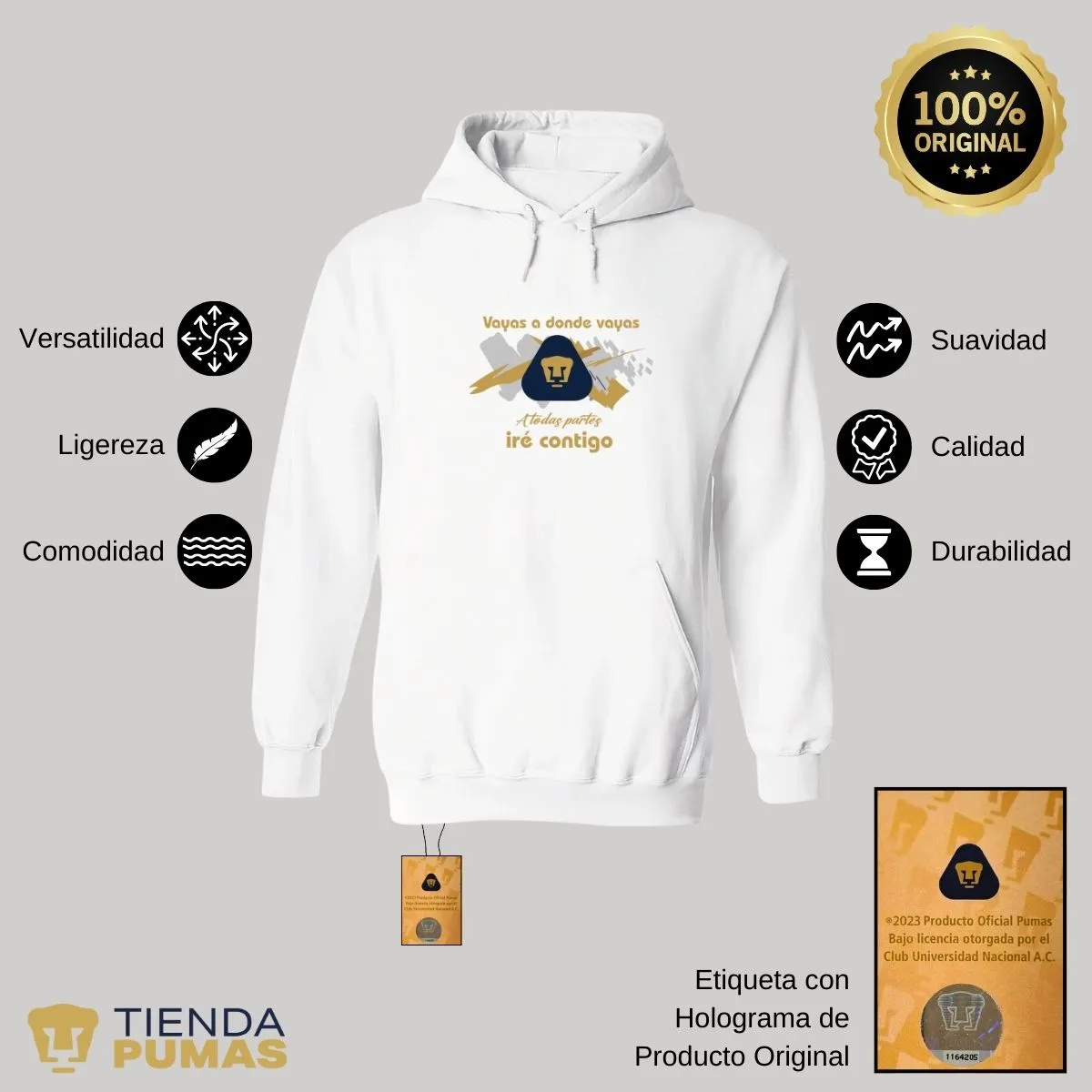 Sudadera Mujer Pumas UNAM vuelta