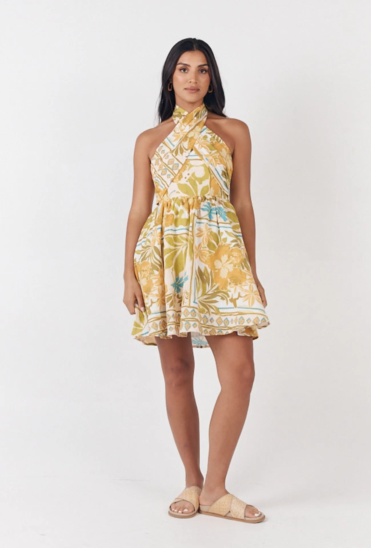 TAHITI MINI DRESS - PARADISE PRINT