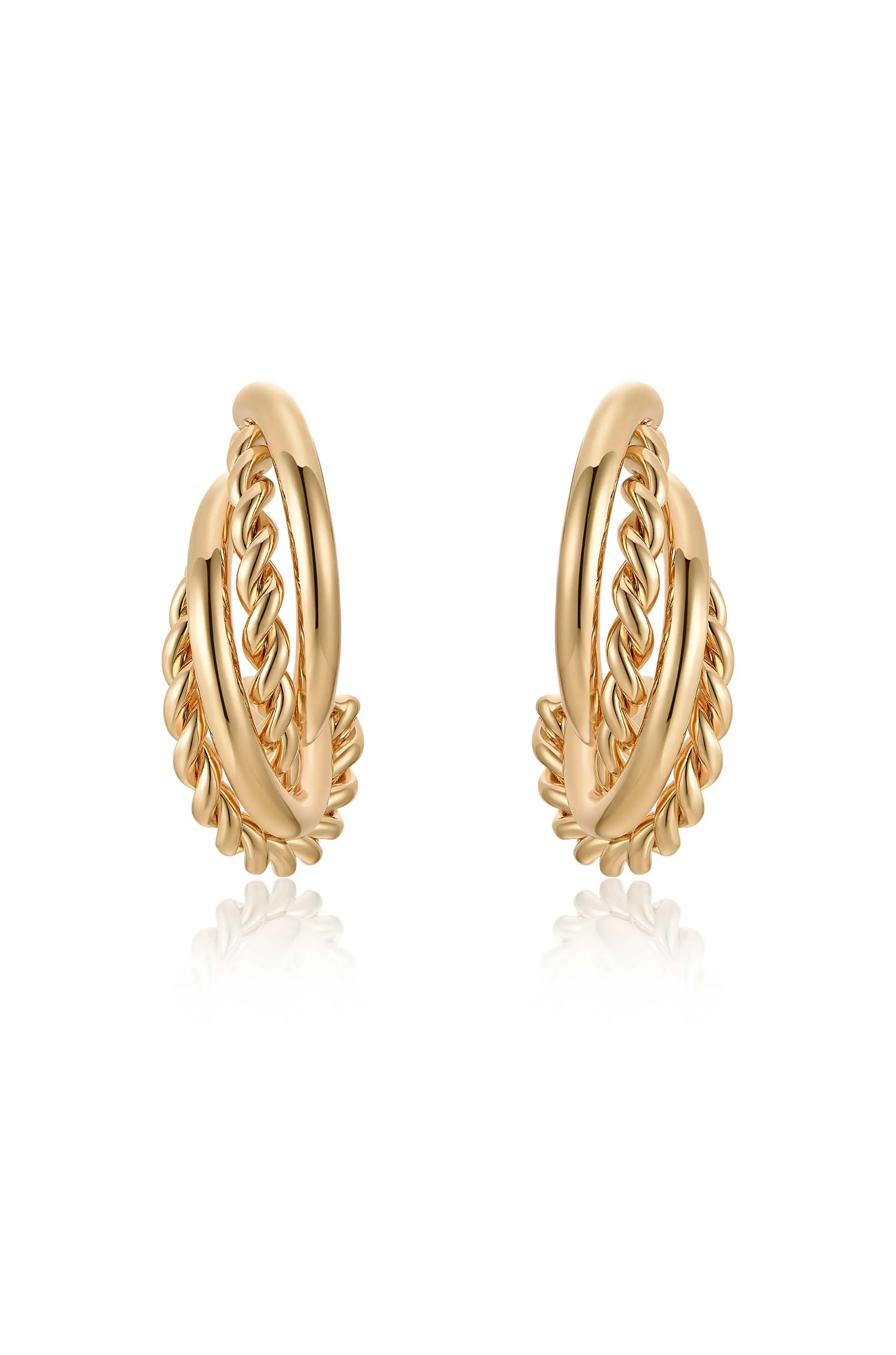 Twists and Turns Hoop Earrings