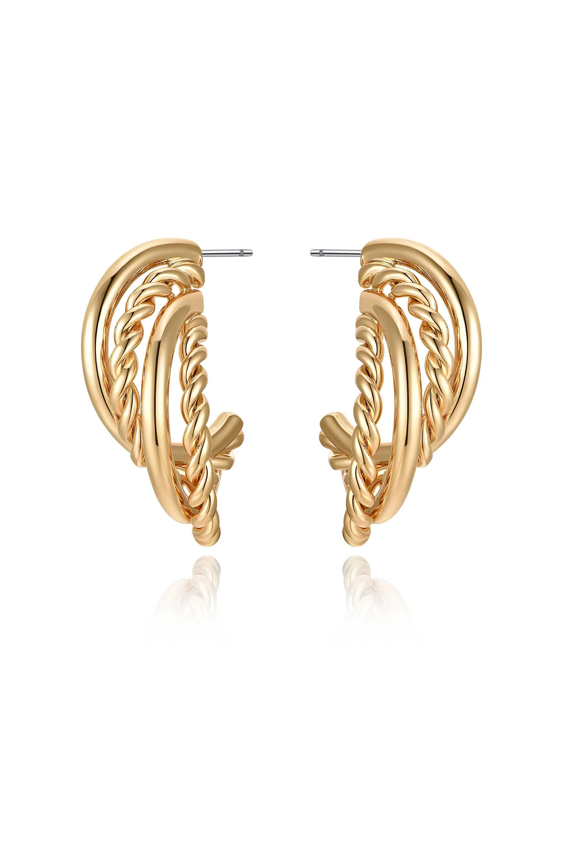 Twists and Turns Hoop Earrings