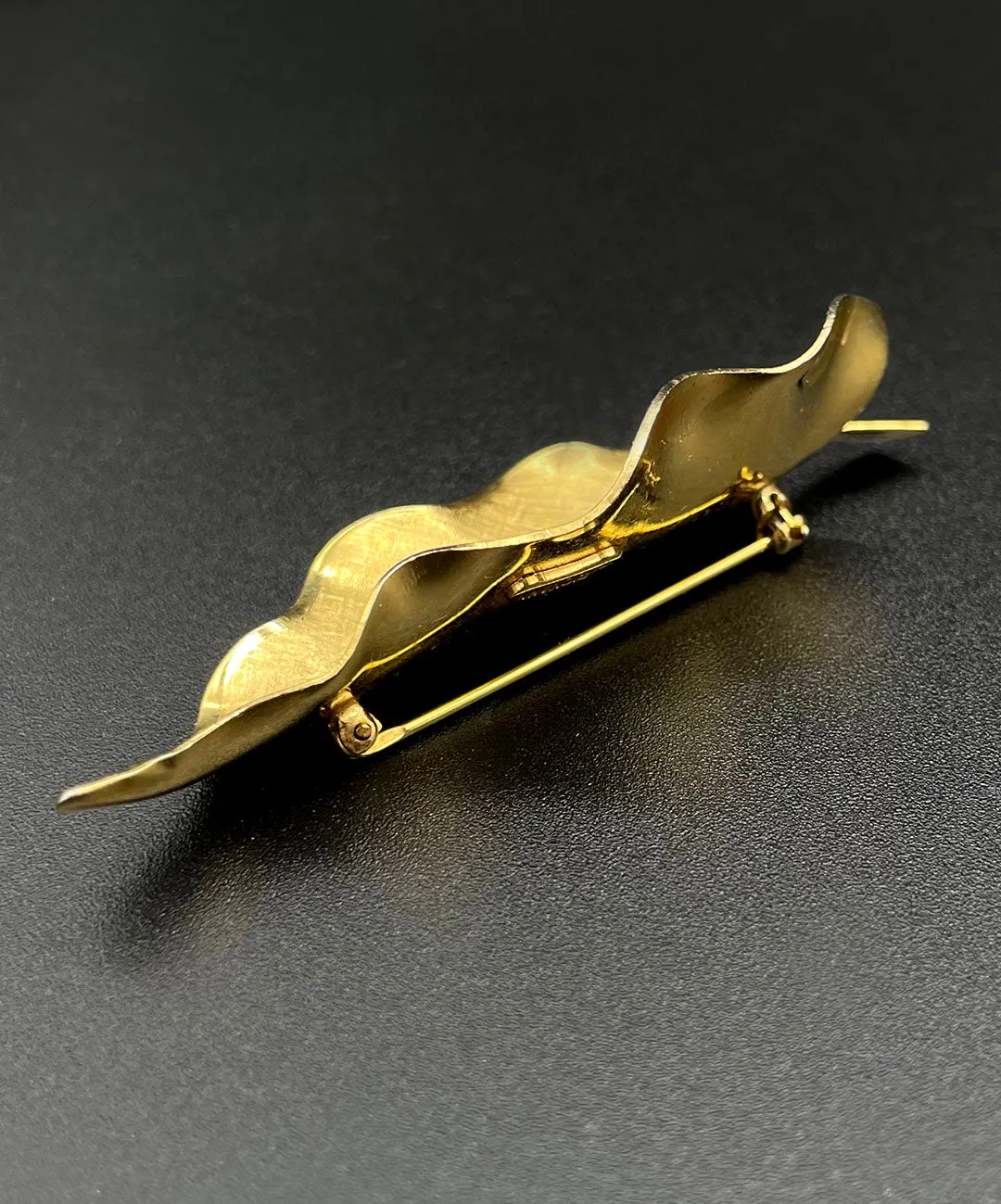 【USA輸入】 ヴィンテージ GIOVANNI ゴールドリーフ ブローチ/Vintage GIOVANNI Gold Leaf Brooch