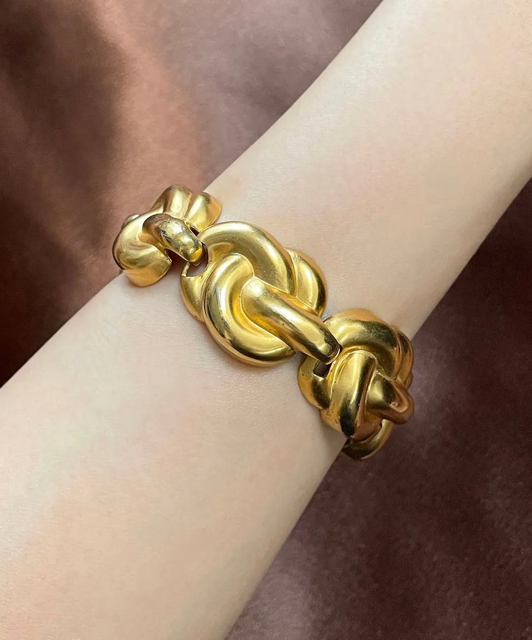 【USA輸入】ヴィンテージ ANNE KLEIN マットゴールド ブレスレット/Vintage ANNE KLEIN Matte Gold Bracelet