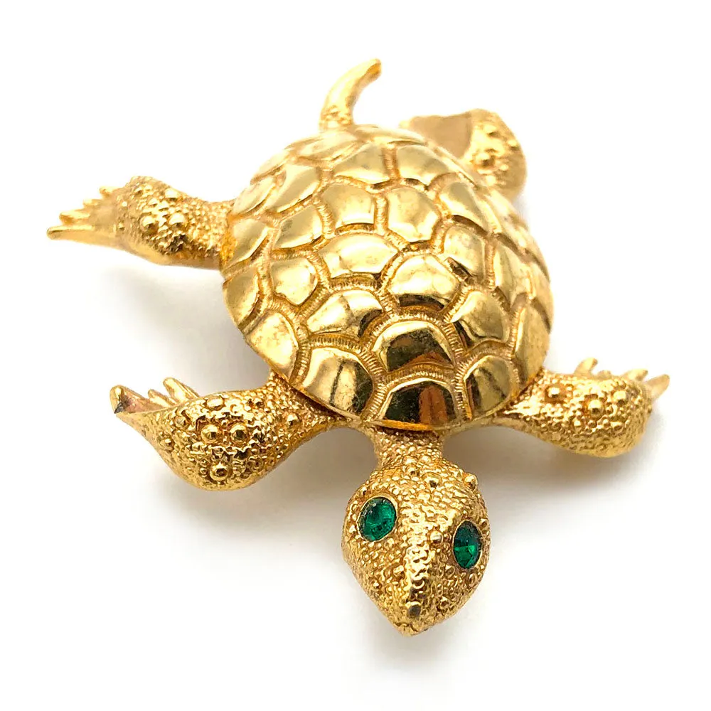 【USA輸入】ヴィンテージ MONET ウミガメ ブローチ/Vintage MONET Sea Turtle Brooch