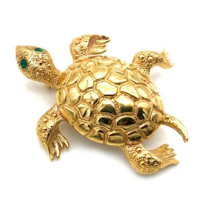 【USA輸入】ヴィンテージ MONET ウミガメ ブローチ/Vintage MONET Sea Turtle Brooch