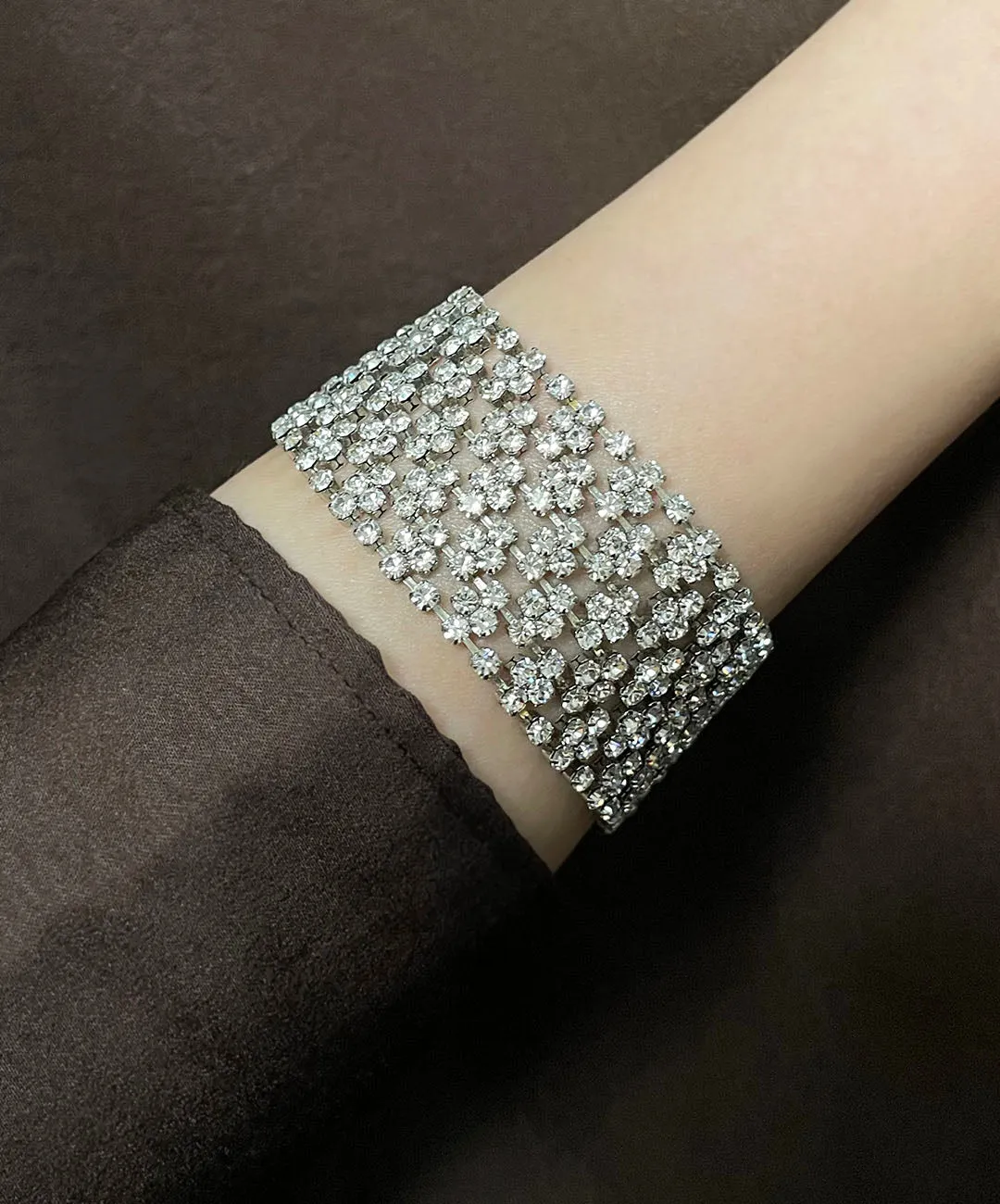 【USA輸入】ヴィンテージ クリア ビジュー ブレスレット/Vintage Clear Bijou Bracelet