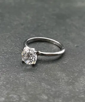 【USA輸入】ヴィンテージ クリアビジュー ソリテール リング/Vintage Clear Bijou Solitaire Ring