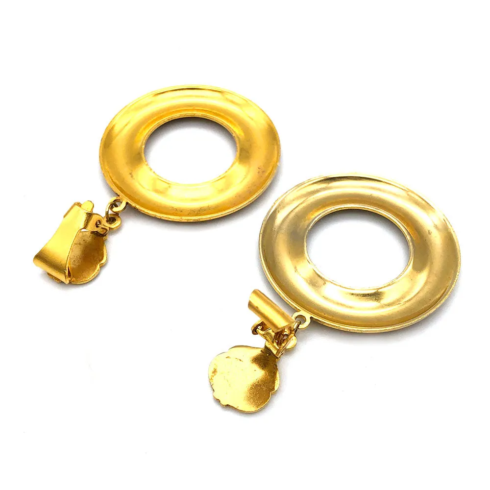 【USA輸入】ヴィンテージ ダマシン サークル イヤリング/Vintage Damascene Circle Clip On Earrings