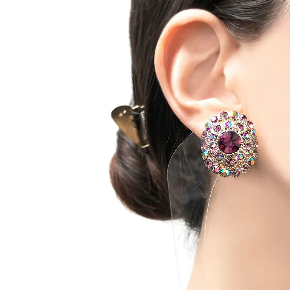 【USA輸入】ヴィンテージ ラインストーン パヴェ ピアス/Vintage Rhinestones Pave Post Earrings