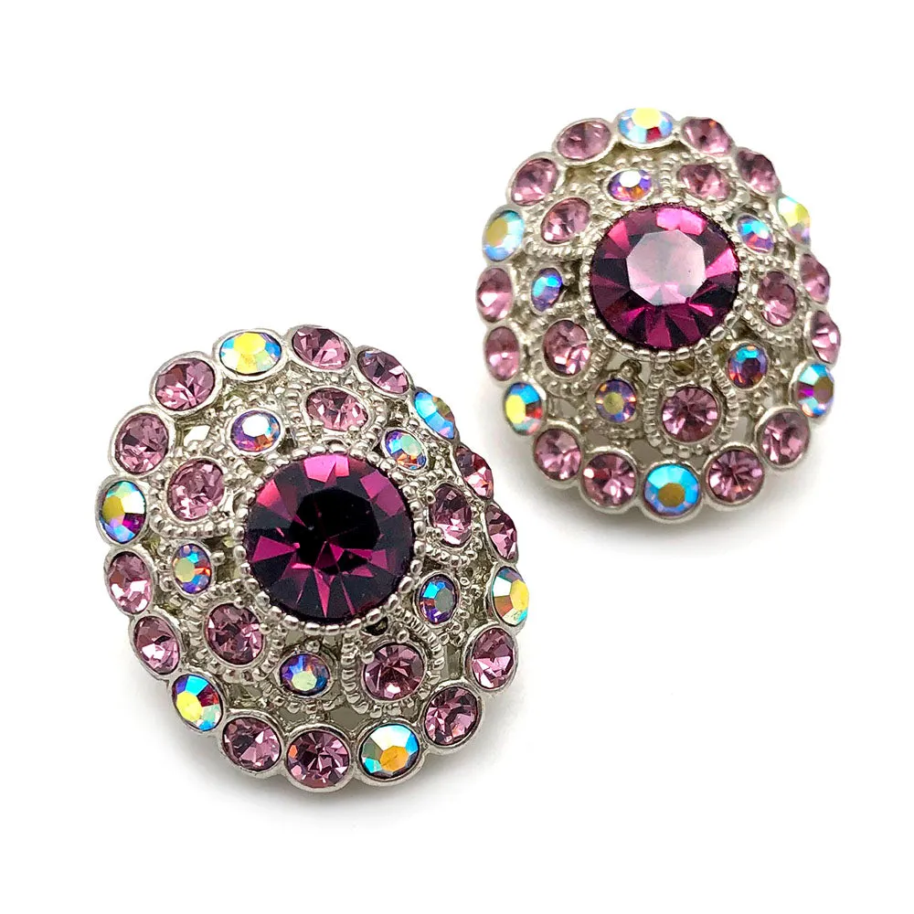 【USA輸入】ヴィンテージ ラインストーン パヴェ ピアス/Vintage Rhinestones Pave Post Earrings