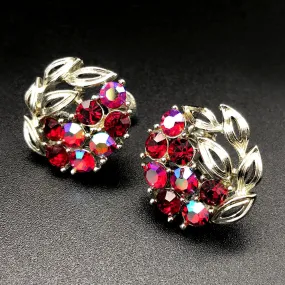 【USA輸入】ヴィンテージ  リスナー リーフ ラインストーン イヤリング/Vintage LISNER Leaf Rhinestones Earrings