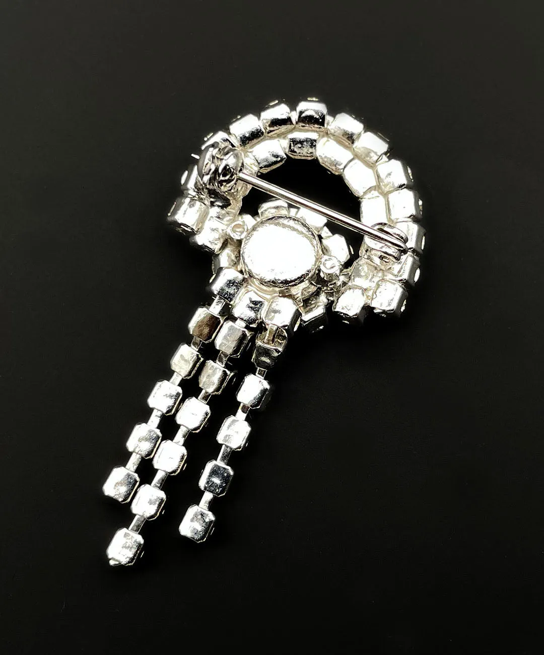 【チェコ買付】ヴィンテージ クリア ビジュー ブローチ/Vintage Clear Bijou Brooch