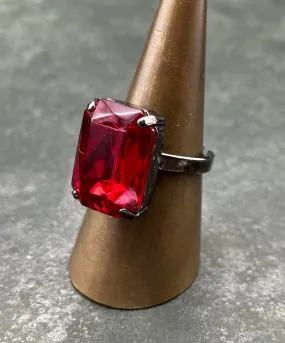 【ドイツ買付】ヴィンテージ SEIBOTH ガーネットレッド ビジュー リング/Vintage SEIBOTH Garnet Bijou Ring