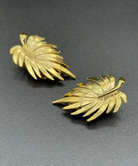 【フランス輸入】ヴィンテージ SPHINX リーフ イヤリング/Vintage SPHINX Leaf Clip On Earrings